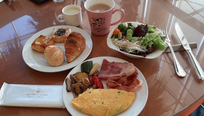 カフェ トスカのモーニングビュッフェ盛り付け例