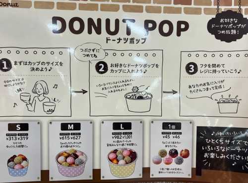 ドーナツポップのつめ放題の方法を説明した画像