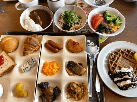 ココス平岸の朝食バイキングをちょっとずつとった画像