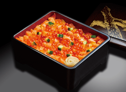 銀のさらのサーモンいくら重の画像