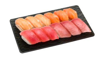 スシローお持ち帰りメニューまぐろサーモンセット4種の画像