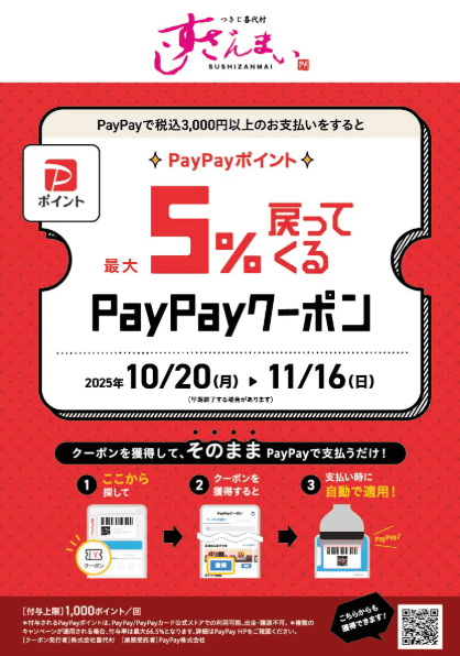 すしざんまいクーポンの画像