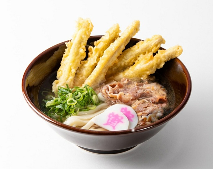 資さんうどんのオススメ肉ごぼ天(5本)のうどん
