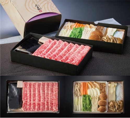 木曽路のお持ち帰り(テイクアウト)メニューの和牛霜降肉すきやきセット