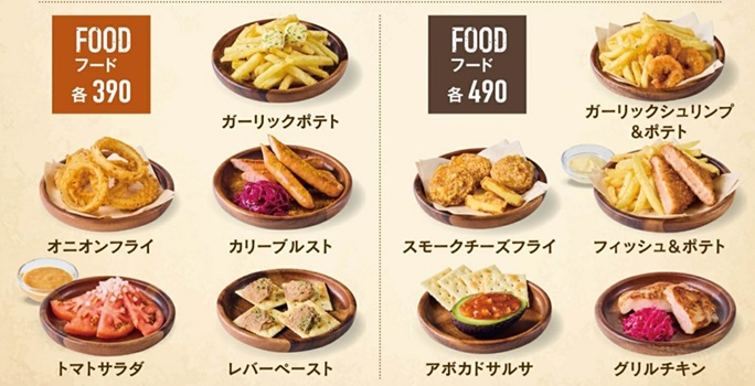 フレッシュネスバーガーのフレバルフードメニューの一覧