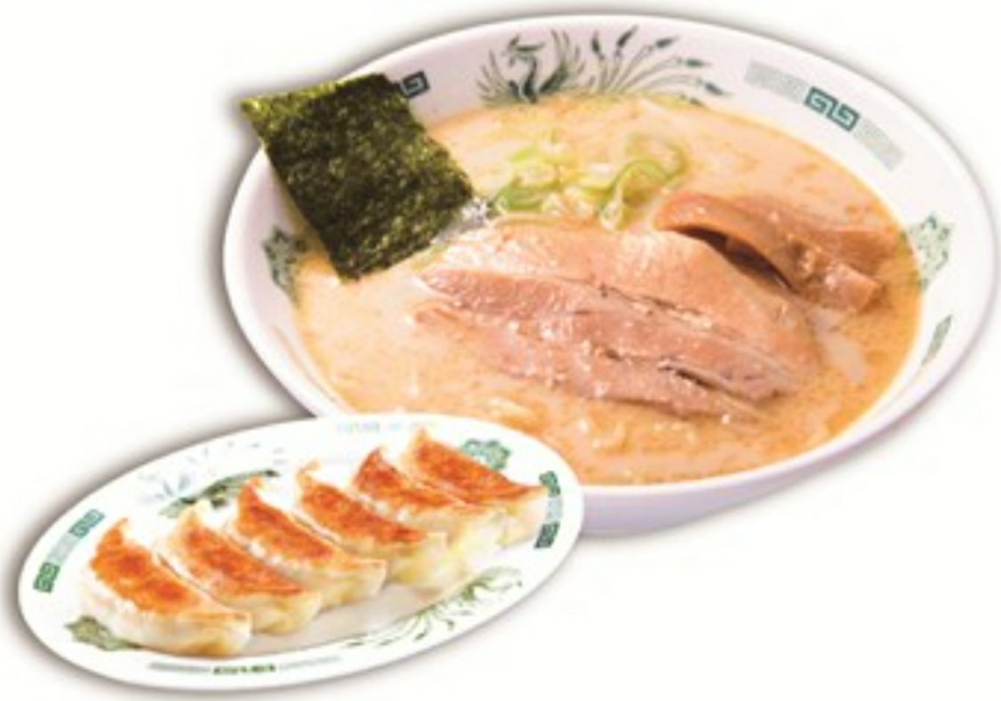 日高屋の持ち帰り(テイクアウト)のとんこつラーメン＋餃子