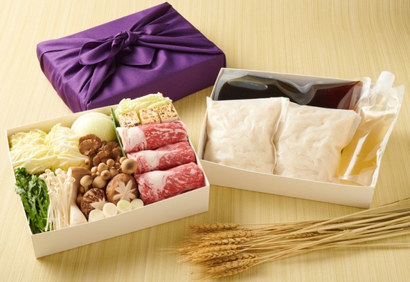 つるとんたんのお持ち帰り(テイクアウト)のすき焼きのお鍋(2～3人前)