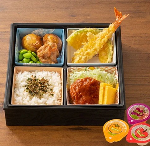 藍屋のお持ち帰り(テイクアウト)メニュー お子様弁当(ふりかけ・ゼリー付)