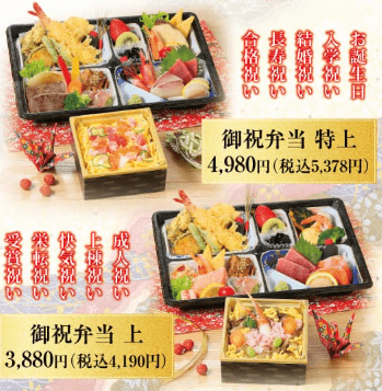 ばんどう太郎の御祝弁当の画像