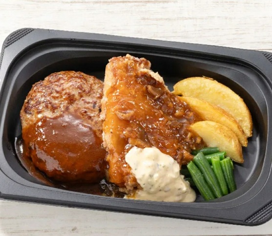 ジョナサンのお持ち帰り(テイクアウト)メニュー ハンバーグ&竜田チキン甘辛醤ソース