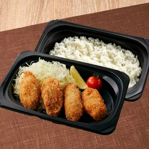 夢庵のお持ち帰り(テイクアウト)メニュー 大粒カキフライ(4個)弁当