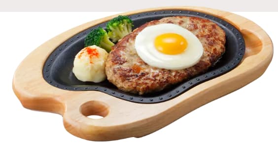 びっくりドンキーのエッグバーグステーキ