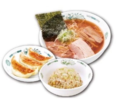 日高屋のラ・餃・チャセット