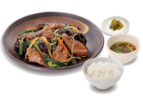 幸楽苑のレバニラ炒めセット(15時～)