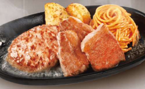 宮ハンバーグ＆厚切りカットステーキの画像