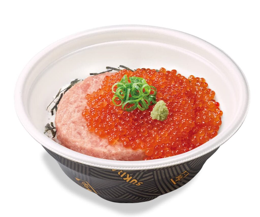 すき家のお持ち帰り(テイクアウト)　いくらまぐろたたき丼