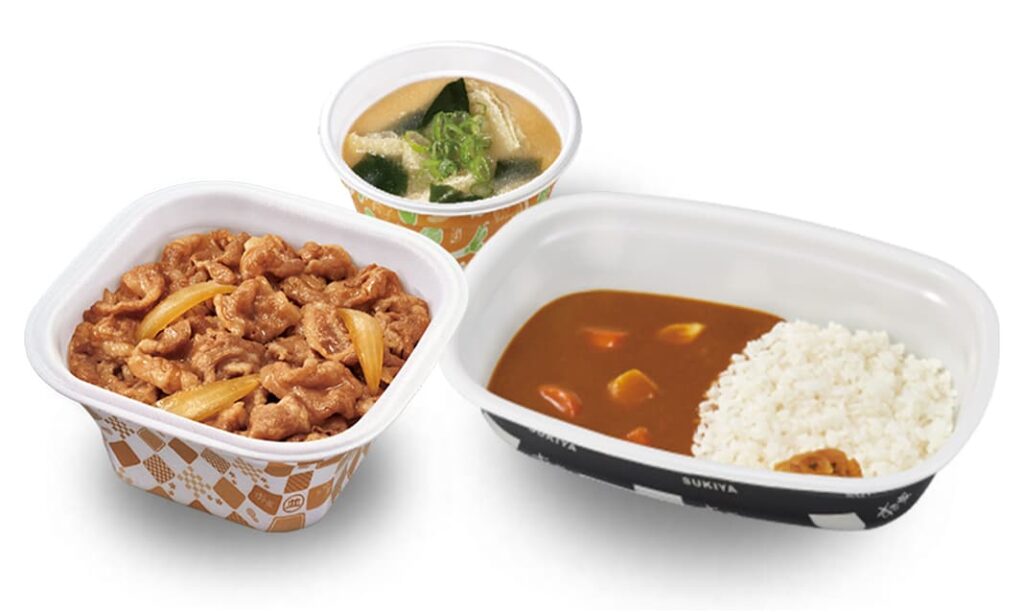 すき家のお持ち帰り(テイクアウト)メニュー　元祖Wセット