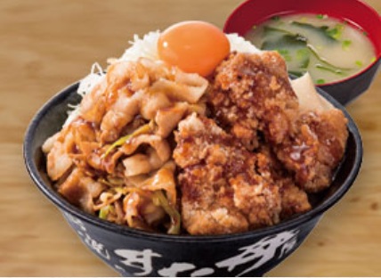 すた丼の唐揚げ合盛りすた丼