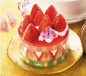 シャトレーゼのひなまつりケーキ_ひなかざり プレミアム苺フレジェ10cm