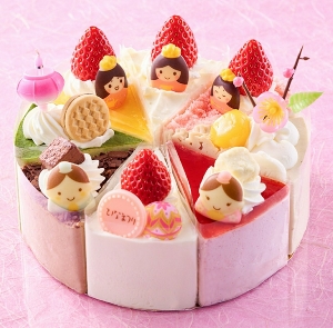 シャトレーゼのひなまつりケーキ_桃の節句 アソートデコレーション17cm
