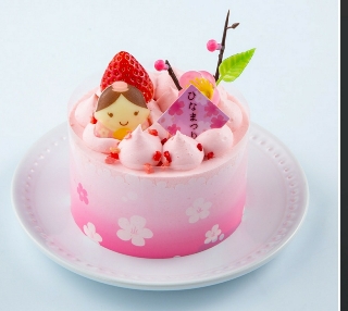 シャトレーゼのひなまつりケーキ_桃の節句 ちいさなひなケーキ（ピンク）