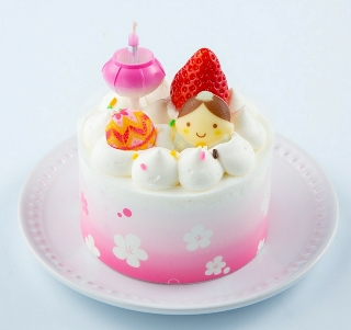 シャトレーゼのひなまつりケーキ_桃の節句 ちいさなひなケーキ（白）