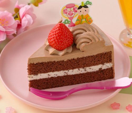 銀座コージーコーナーのおびなのチョコショートケーキの画像