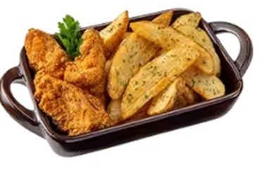 ドミノピザのコンボ(サイドメニュー)_ポテチキ（ポテト＆骨付きフライドチキン）