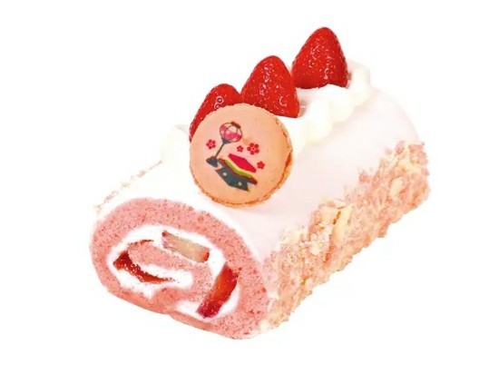 不二家のひなまつりケーキ_ひなまつり春めく苺のロールケーキ