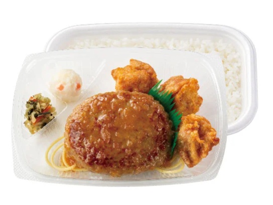 ほっともっとの和風オニオンソースハンバーグ＆から揚弁当