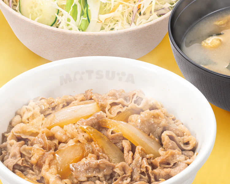 松屋の牛めしランチセット