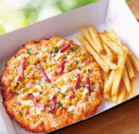 ピザーラスタイル銀座の【ボックス】厚切りベーコン&クリーミーコーン+選べるポテト