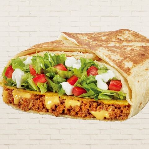 タコベルのテイクアウト_ビーフ クランチラップ スプリーム