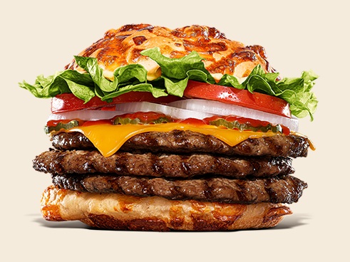 バーガーキングのトリプルチーズアグリーバーガー