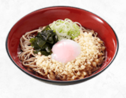 富士そばの冷したぬき温泉玉子 そば(うどん)