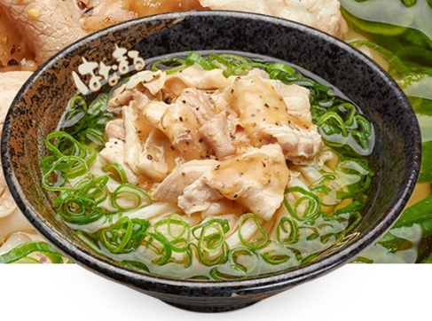 はなまるうどんの塩豚ねぎうどん