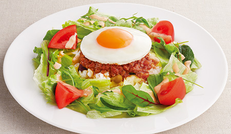 ジョイフルの大豆ミートとサラダ豆の農園タコライス