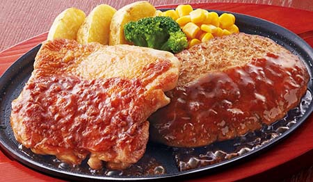 ジョイフルのチキンステーキ＆ハンバーグ
