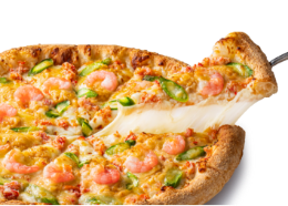 ピザハットの贅沢紅ずわい蟹と海老 濃厚カニクリームソース仕立て