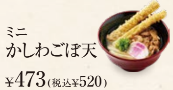 資さんうどんのミニかしわごぼ天