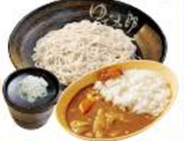 ゆで太郎のミニカレーセット（冷そば）