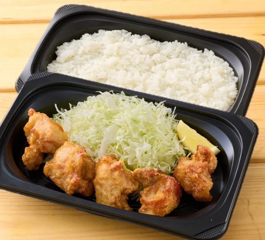 ゆめあん食堂の若鶏の唐揚げランチ