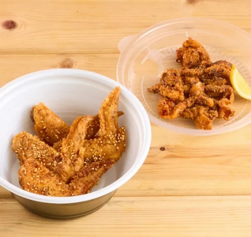 ゆめあん食堂の手羽先おつまみパック（手羽先唐揚げ4本＋いかげそ唐揚げ）