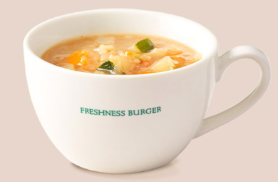 フレッシュネスバーガーのベジタブルスープ