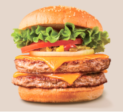 フレッシュネスバーガーのクラシックWWバーガー